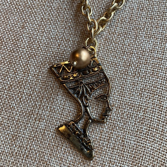 Ancient Egypt Upcycle Necklace One of a kind Design by Twinsdesign Handmade - Picture 4 of 15